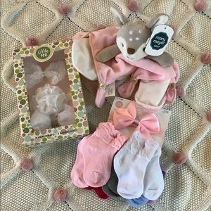 NWT Socks, hand band and lovey bundle